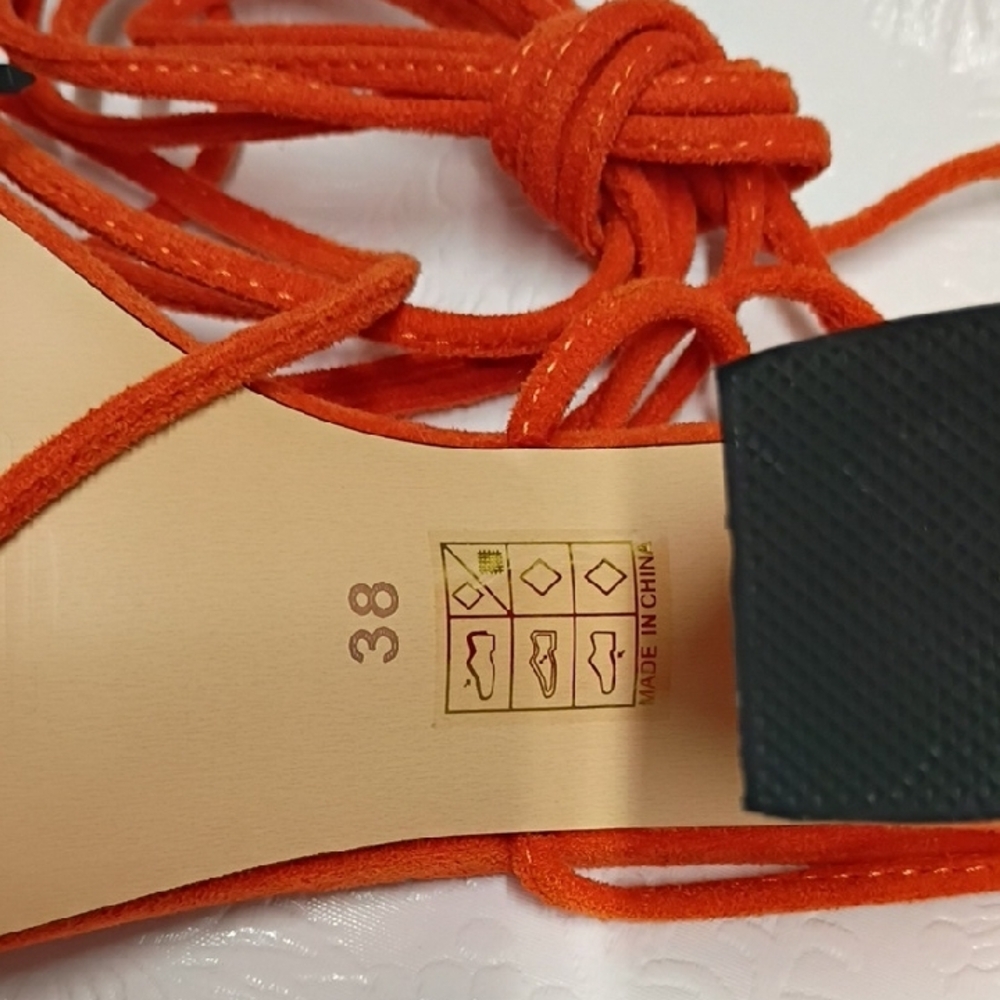 Amazon Essentials Vibrant Orange Strappy Sandals - image 13